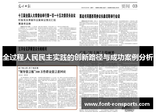 全过程人民民主实践的创新路径与成功案例分析
